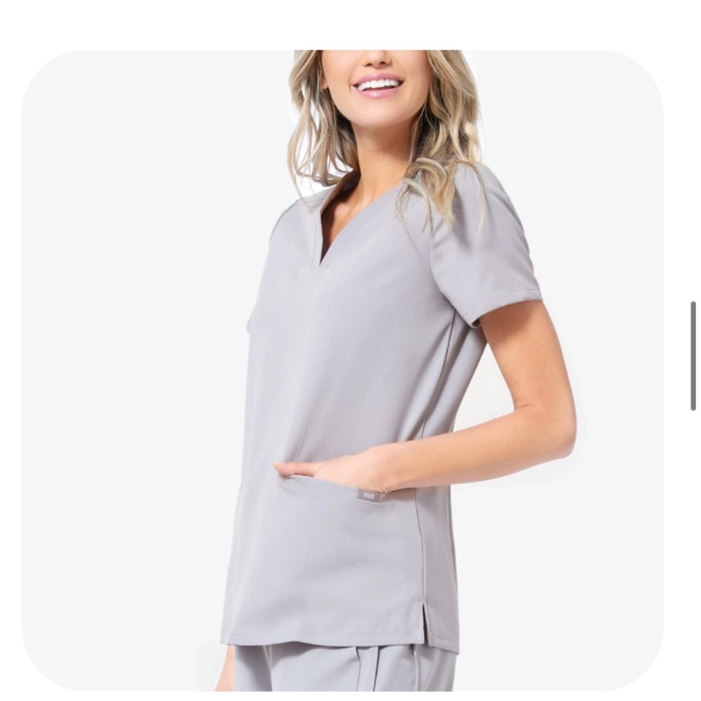 Figs Cement scrubs shirt and pants